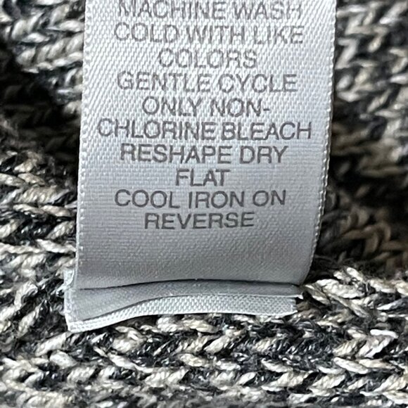 Avenue Womens Black & White Knit Open-Front Cardigan With Waist Tie Size 18/20 - Picture 8 of 9